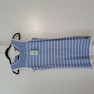 STS Blue and White Sleeveless Dress